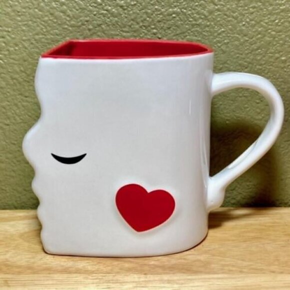 Piece Of My Heart Ceramic Porcelain Kissing Cup Hot Coffee Cold Tea Cocoa Mug - Picture 3 of 5